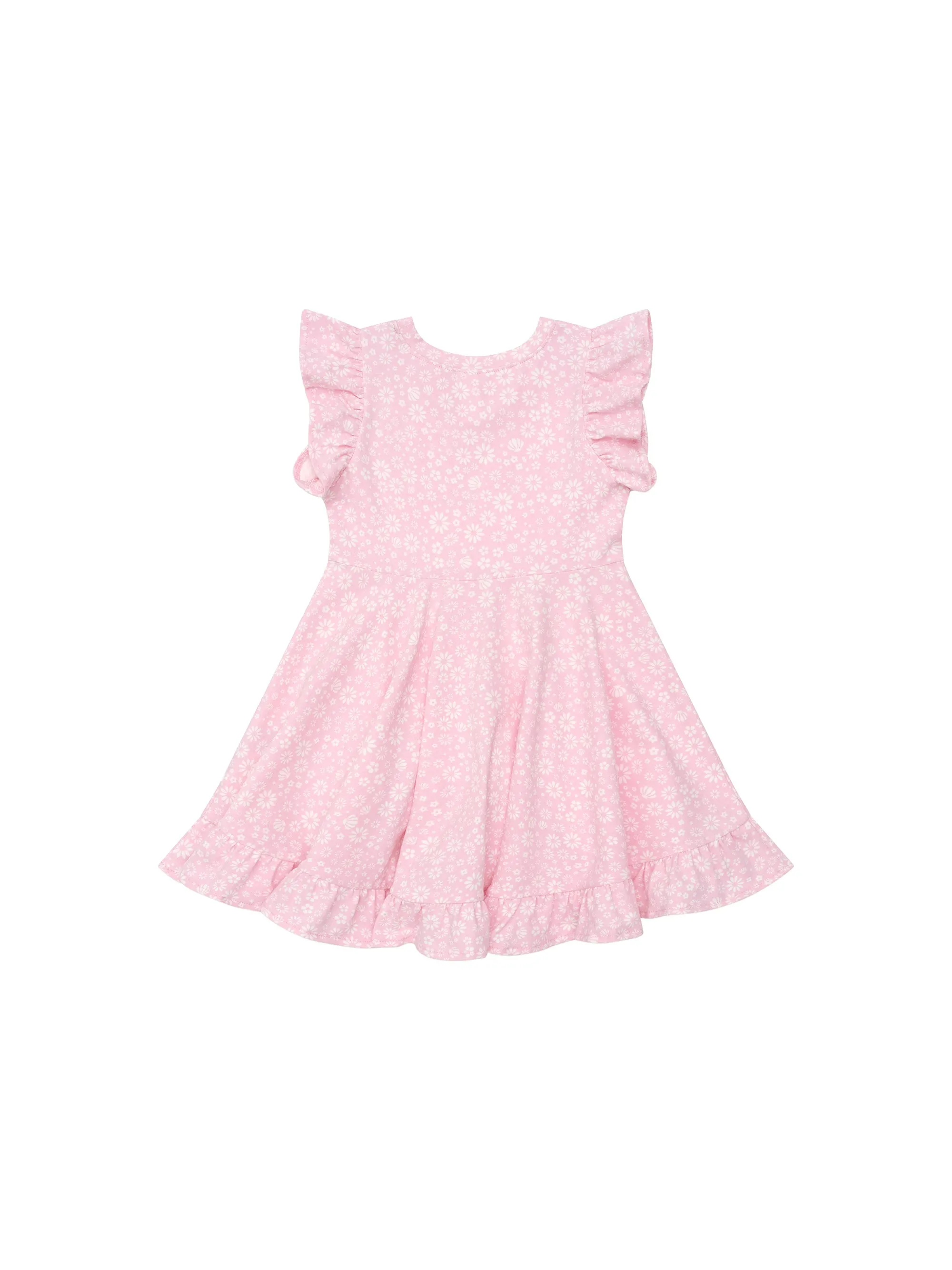 DAISY SEASHELL FRILL SWING DRESS