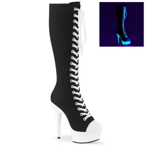 DELIGHT-2000SK-02 Knee High Platform Sneaker Sporty Costume Stripper Boot