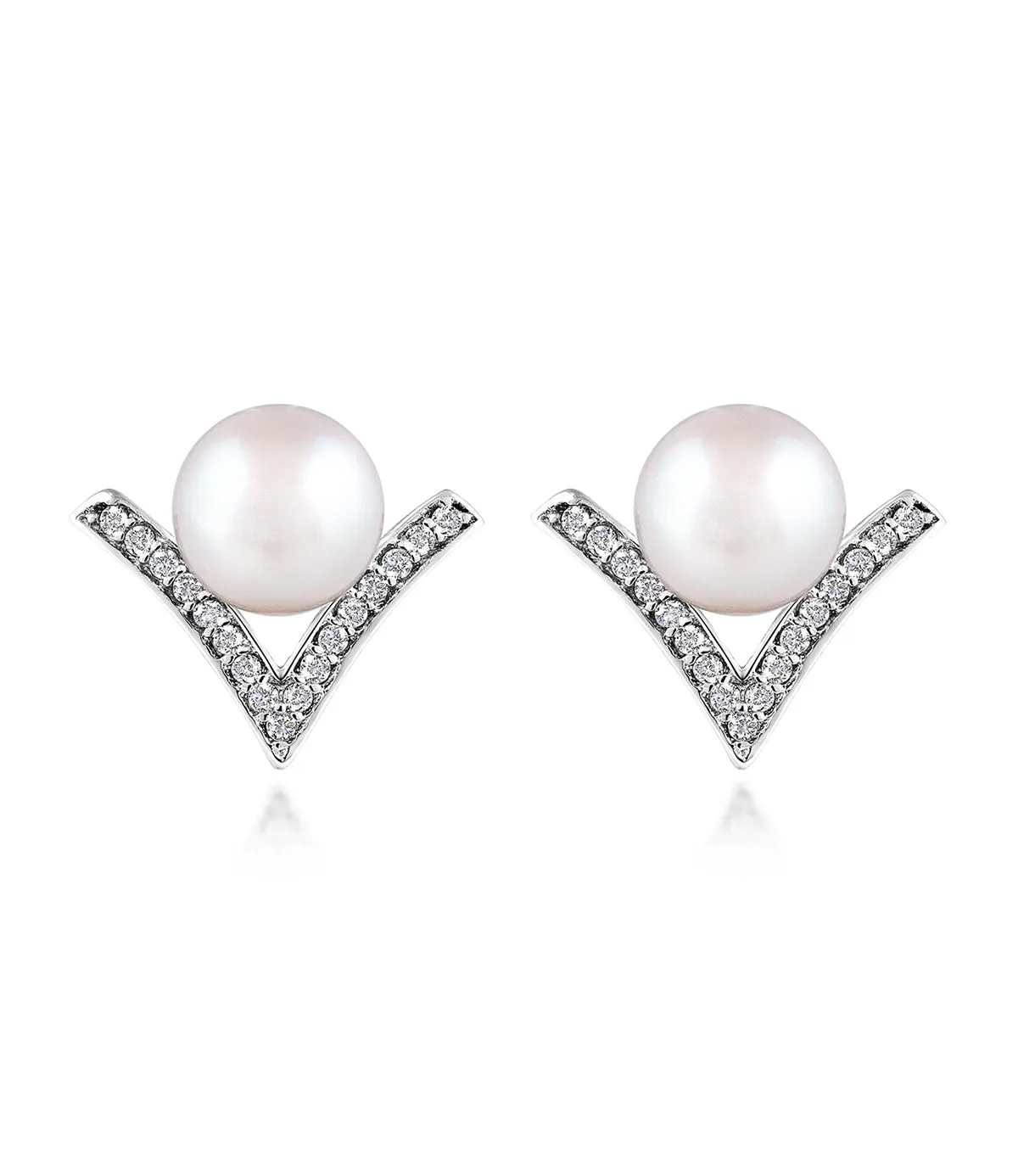 Dew Drop Pearl Stud Earrings