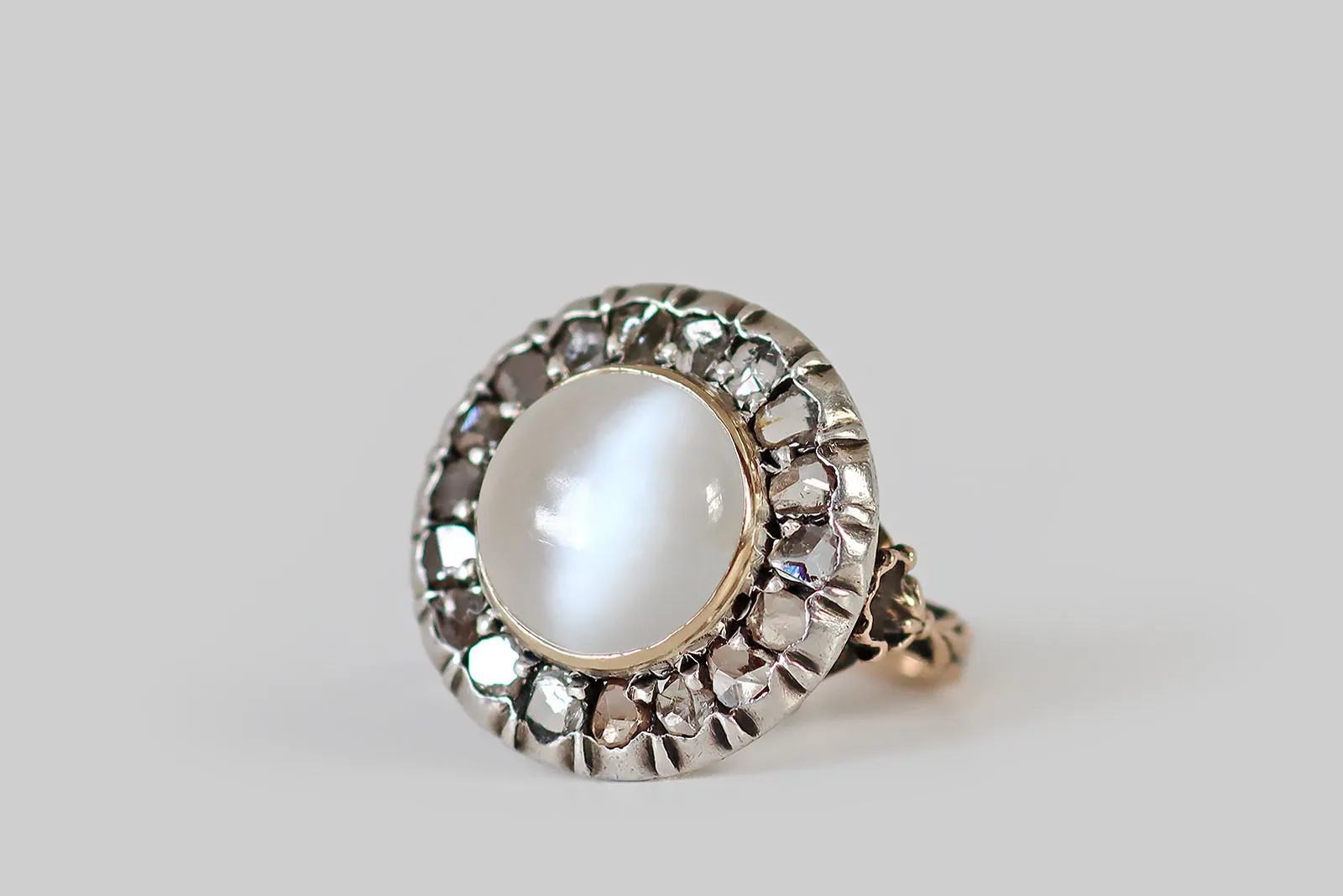 Edwardian Moonstone & Diamond Ring