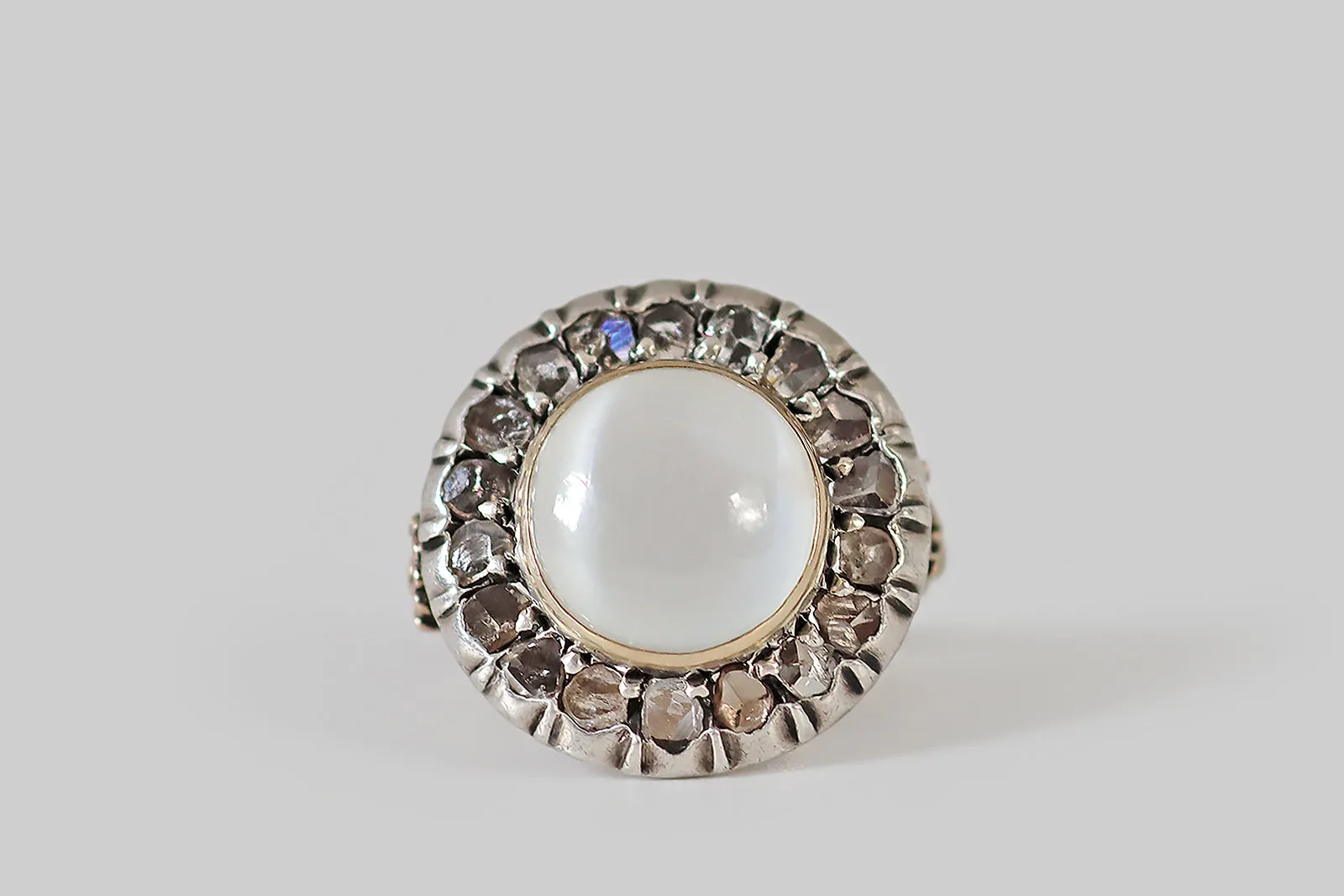 Edwardian Moonstone & Diamond Ring