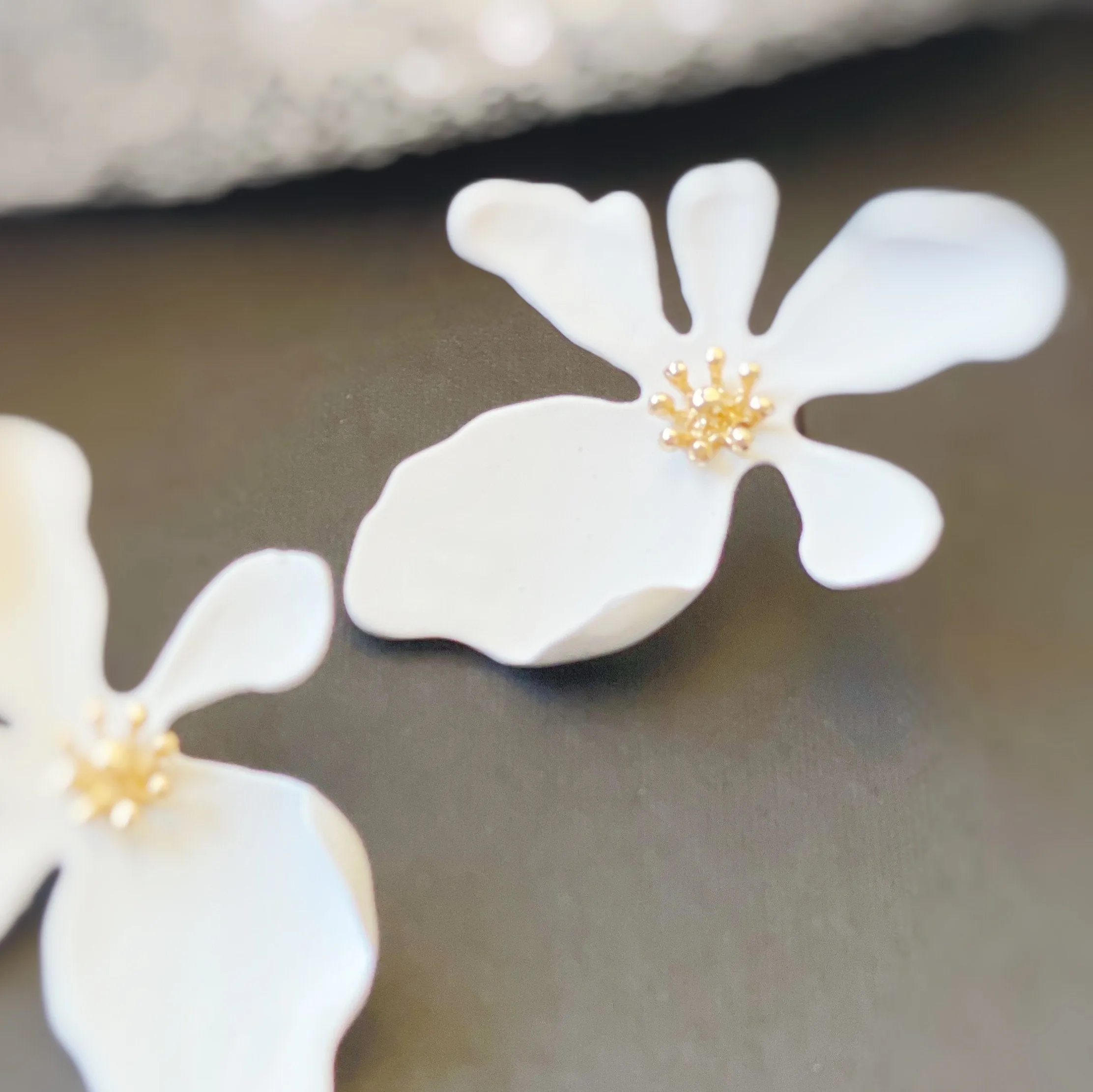 Exotic Bloom Flower Design Earrings