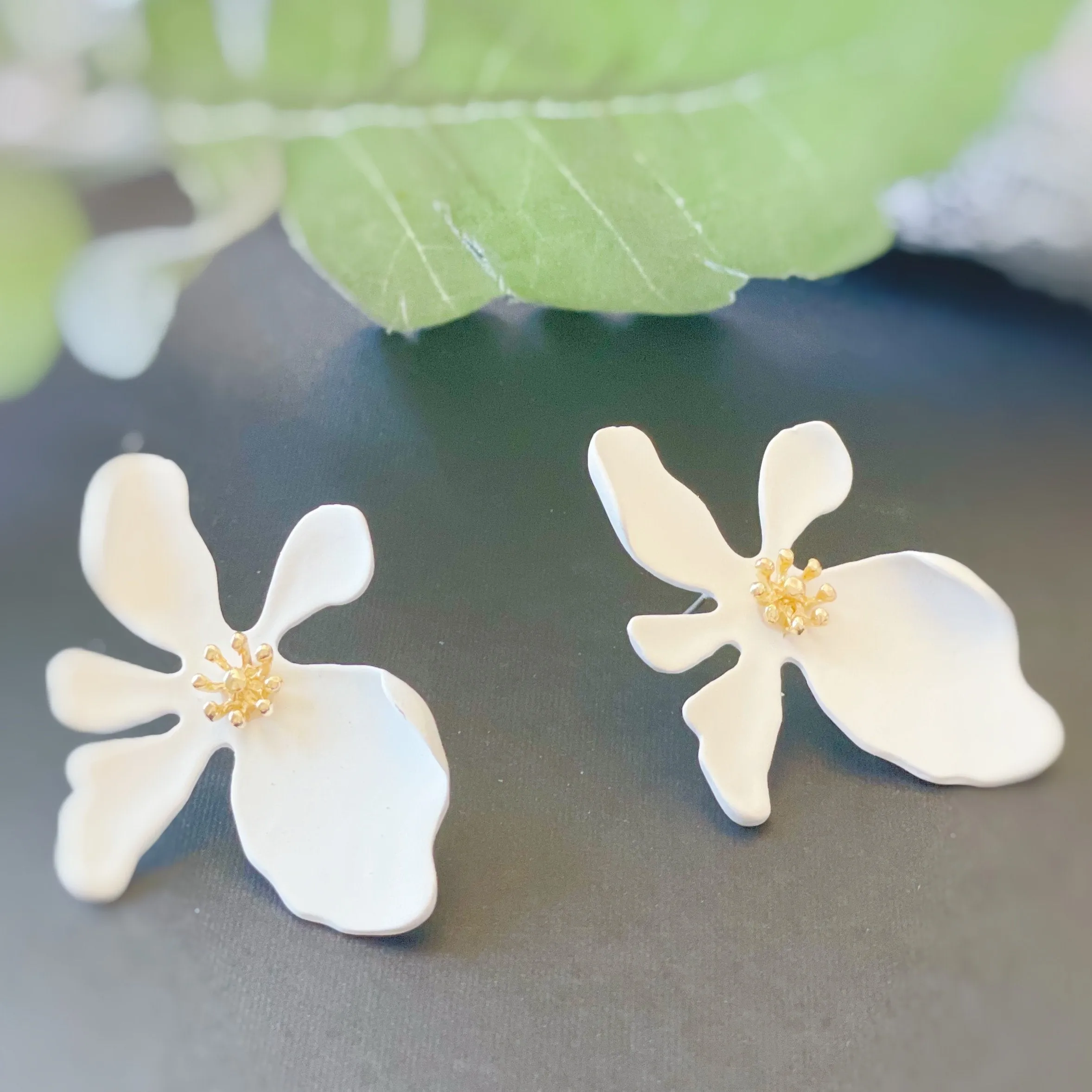 Exotic Bloom Flower Design Earrings