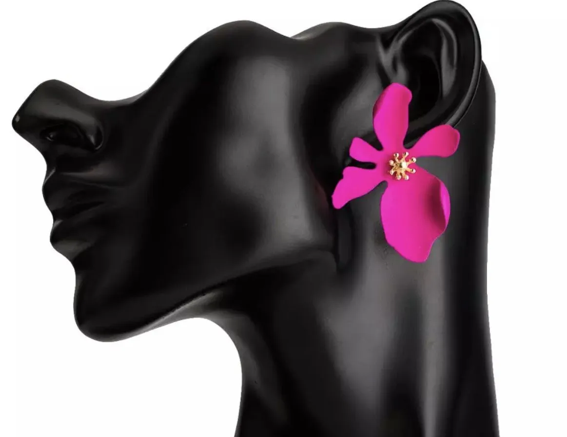 Exotic Bloom Flower Earrings