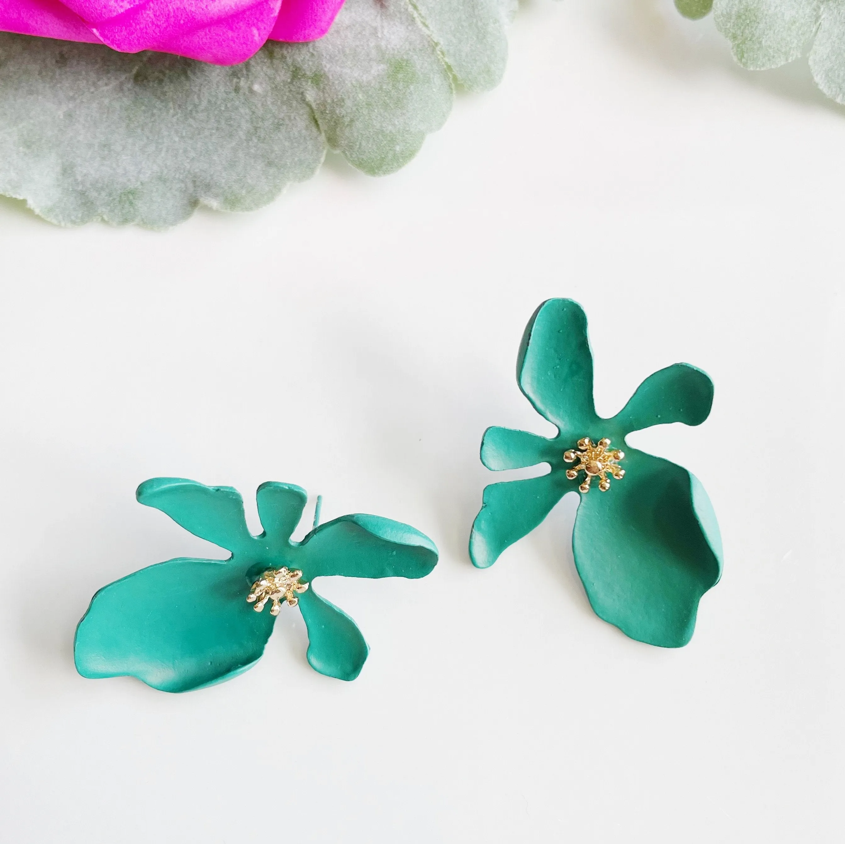 Exotic Bloom Flower Earrings