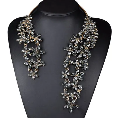 Fathion Alloy Full Rhinestone Exaggerated Necklace