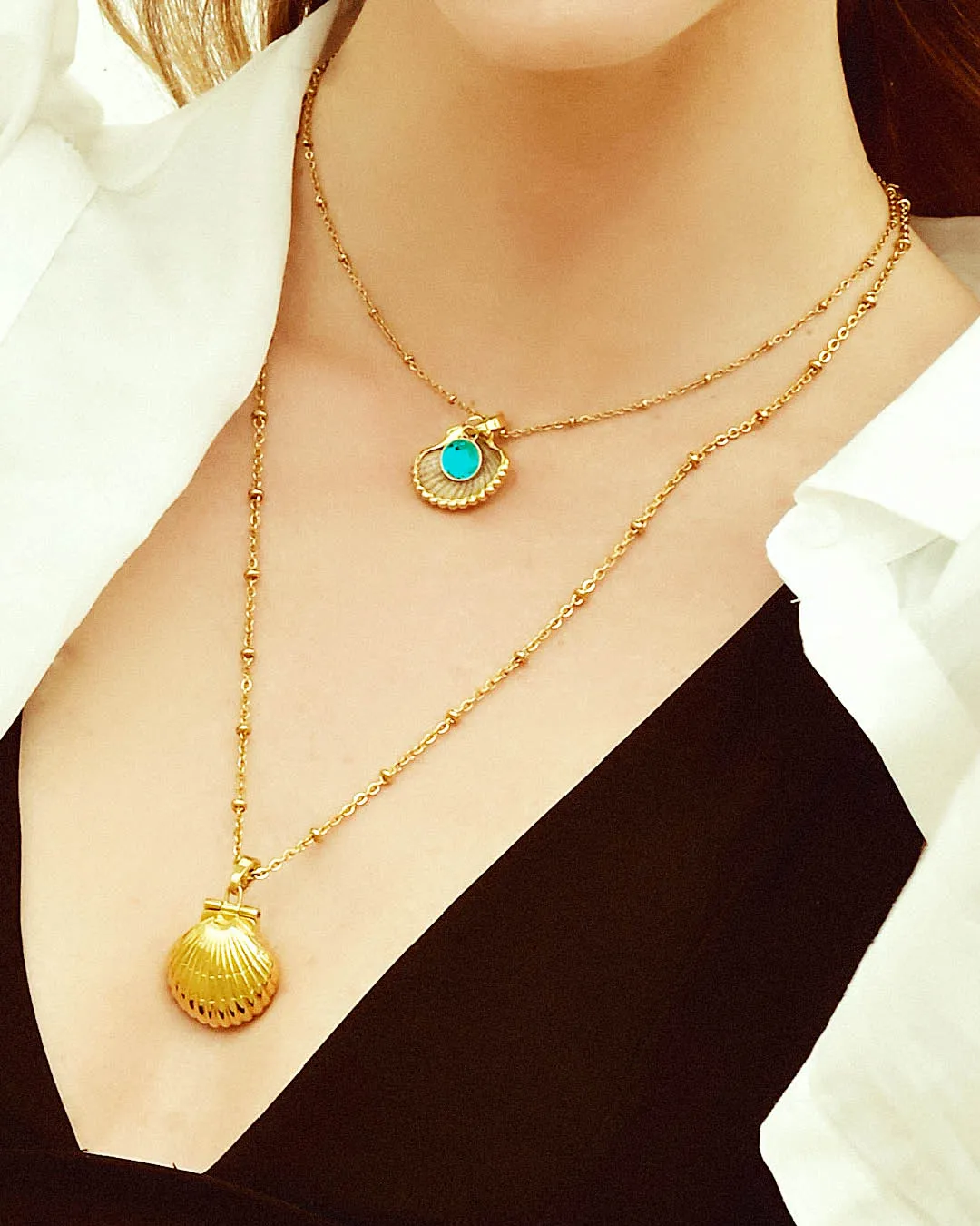 February Lucky Vibes Birthstone Necklace Set, Gold