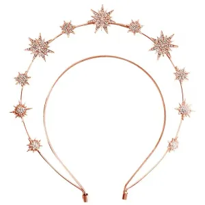 Gothic Goddess Spiked Star Halo Crown Festival Headdress Headband - Rose Gold Style 6