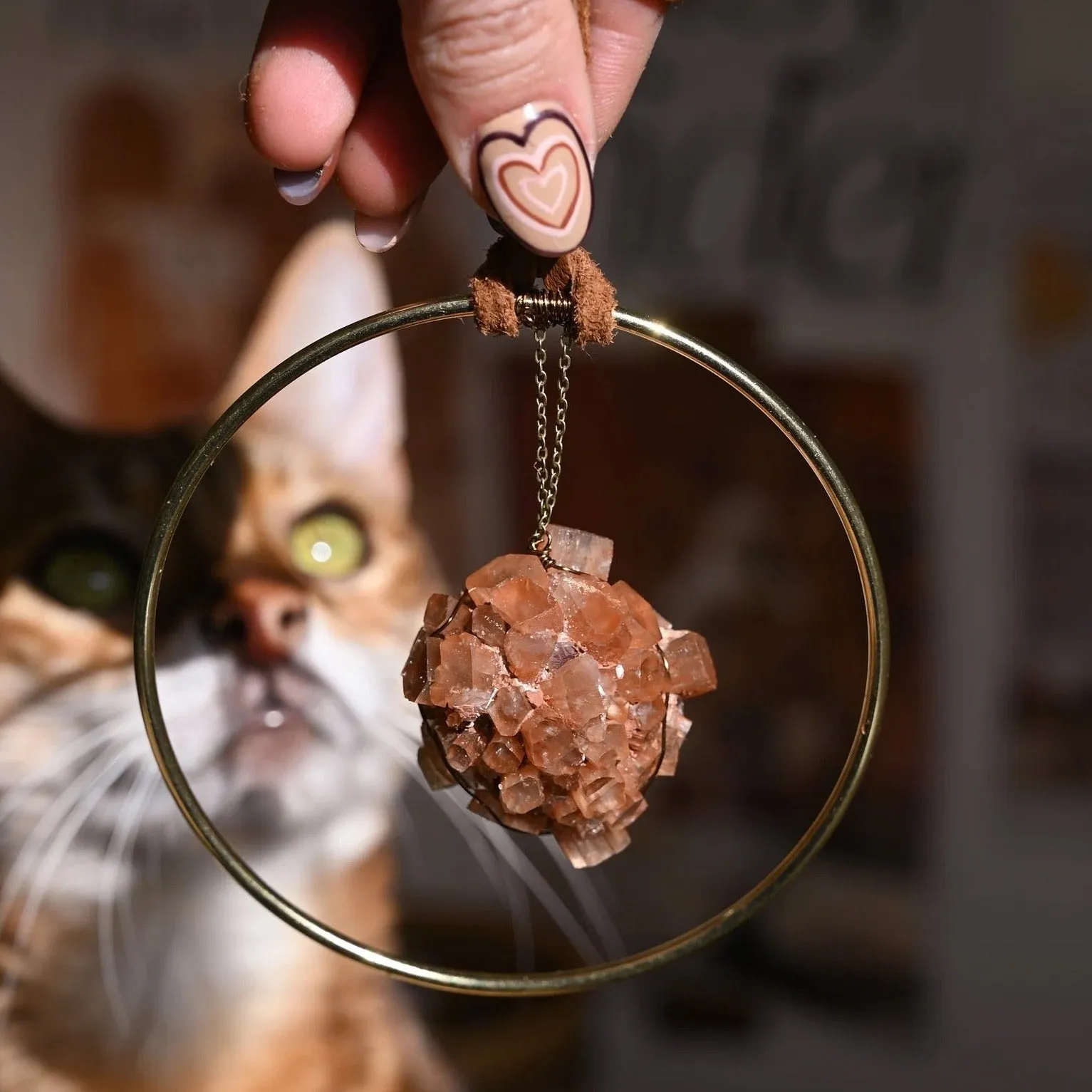 Grounding Aragonite Gemstone Hanger