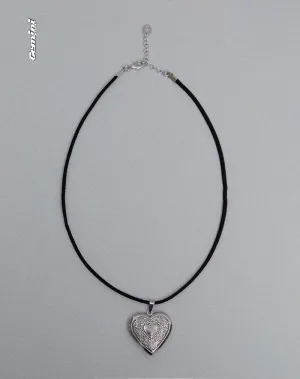 Harley Cord Heart Locket Necklace by Gemini Jewels