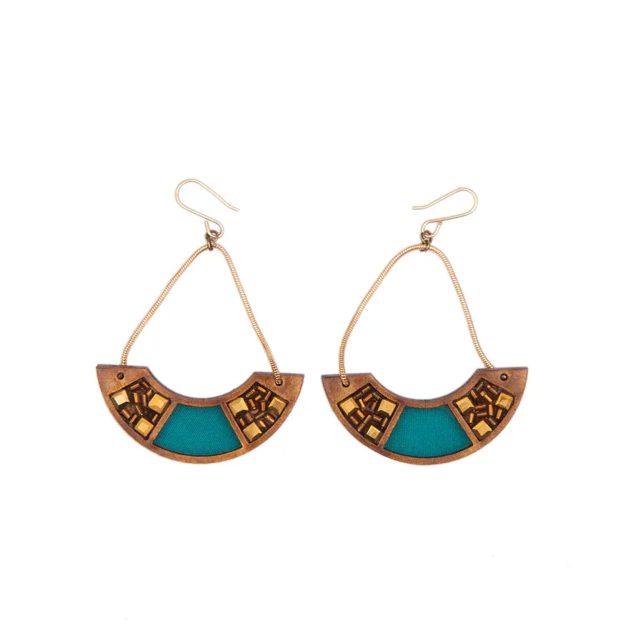 INKATURAH Banana Boat African Print Earrings