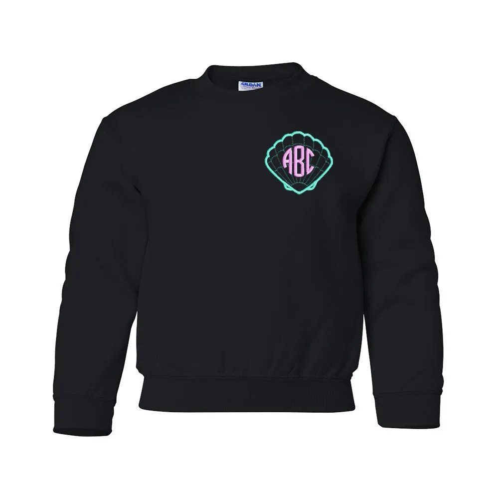 Kids Monogrammed Seashells Crewneck Sweatshirt