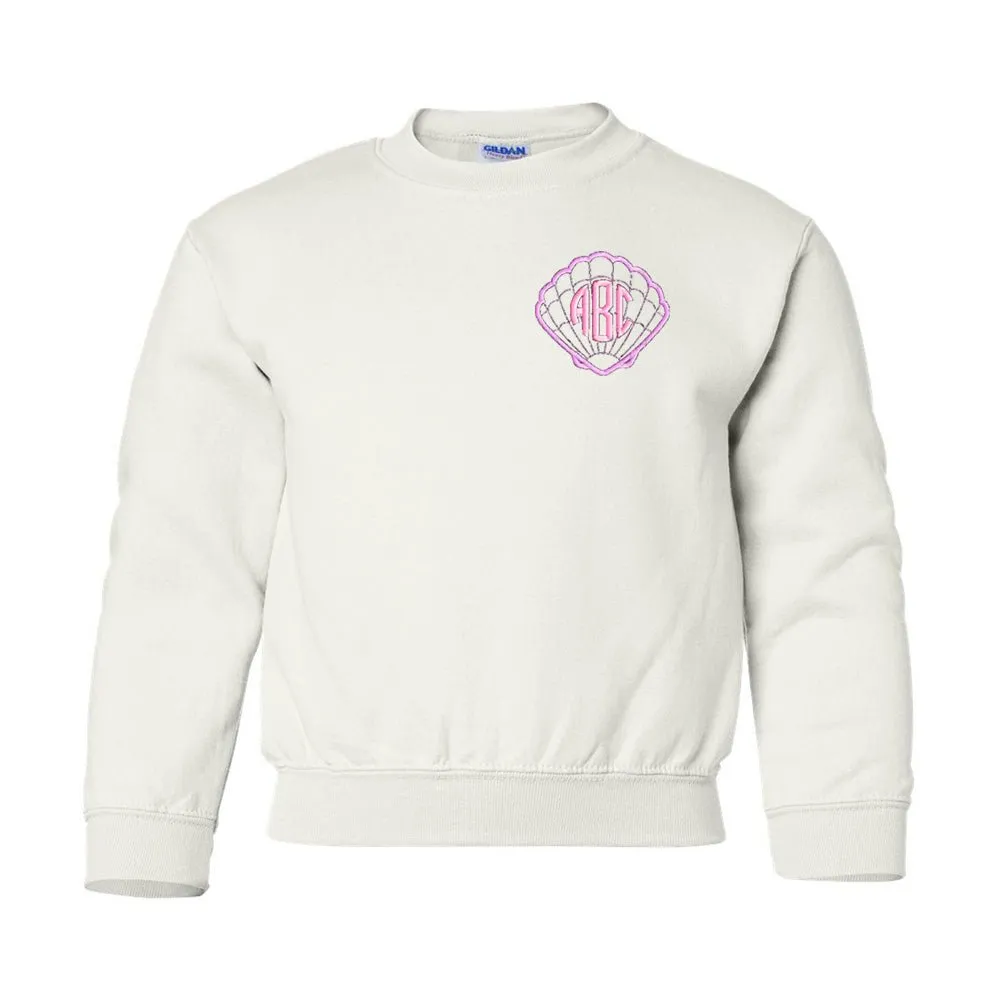 Kids Monogrammed Seashells Crewneck Sweatshirt