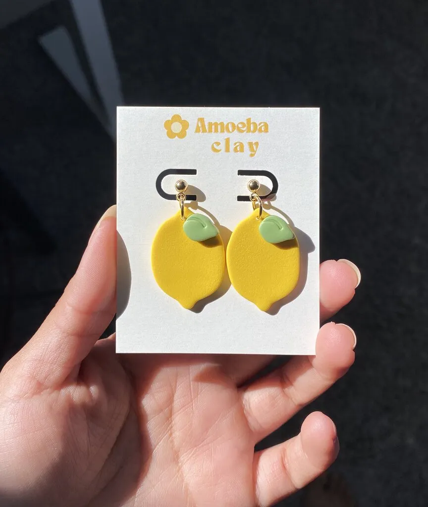 Lemon Leaf Dangle Earrings