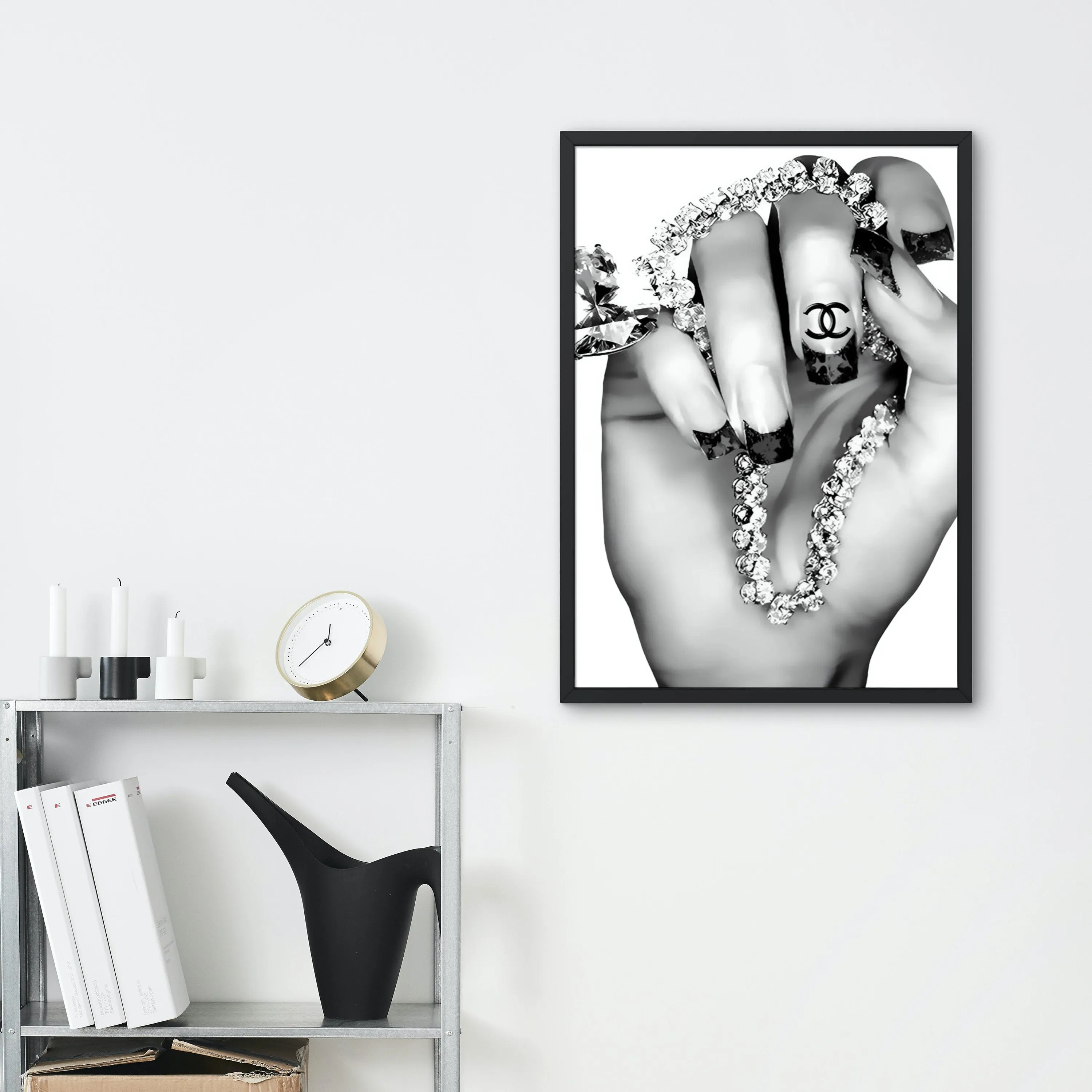 Luxury Designer Bling Bling Poster PRINTABLE ART, Luxury Designer Wall Art, Bad And Boujee, Hypebeast Poster, Black & White Wall Decor, Urban