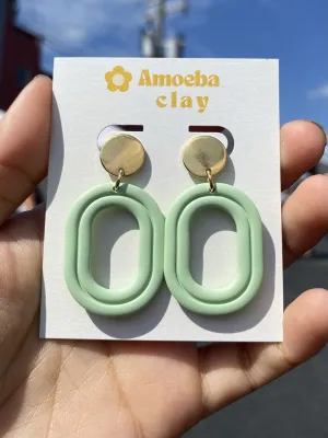 Matcha Oval Earrings