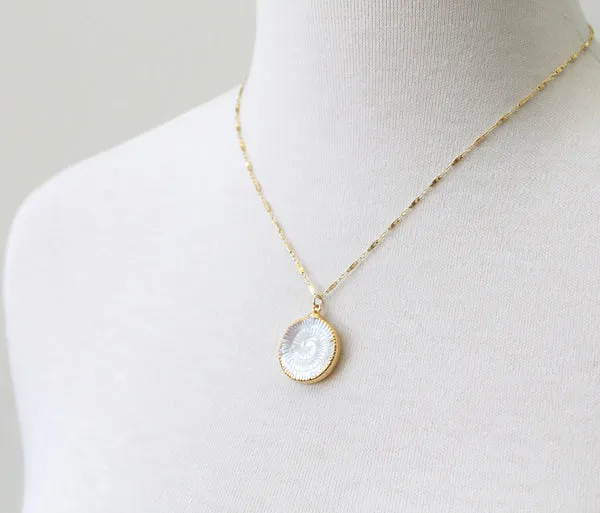 Mother of Pearl Fern Necklace