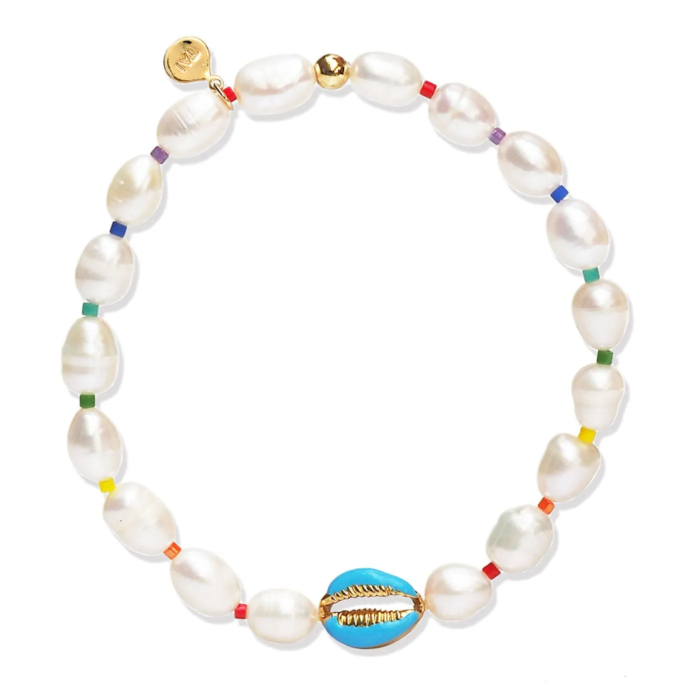 Pearl & Rainbow Shell Bracelet