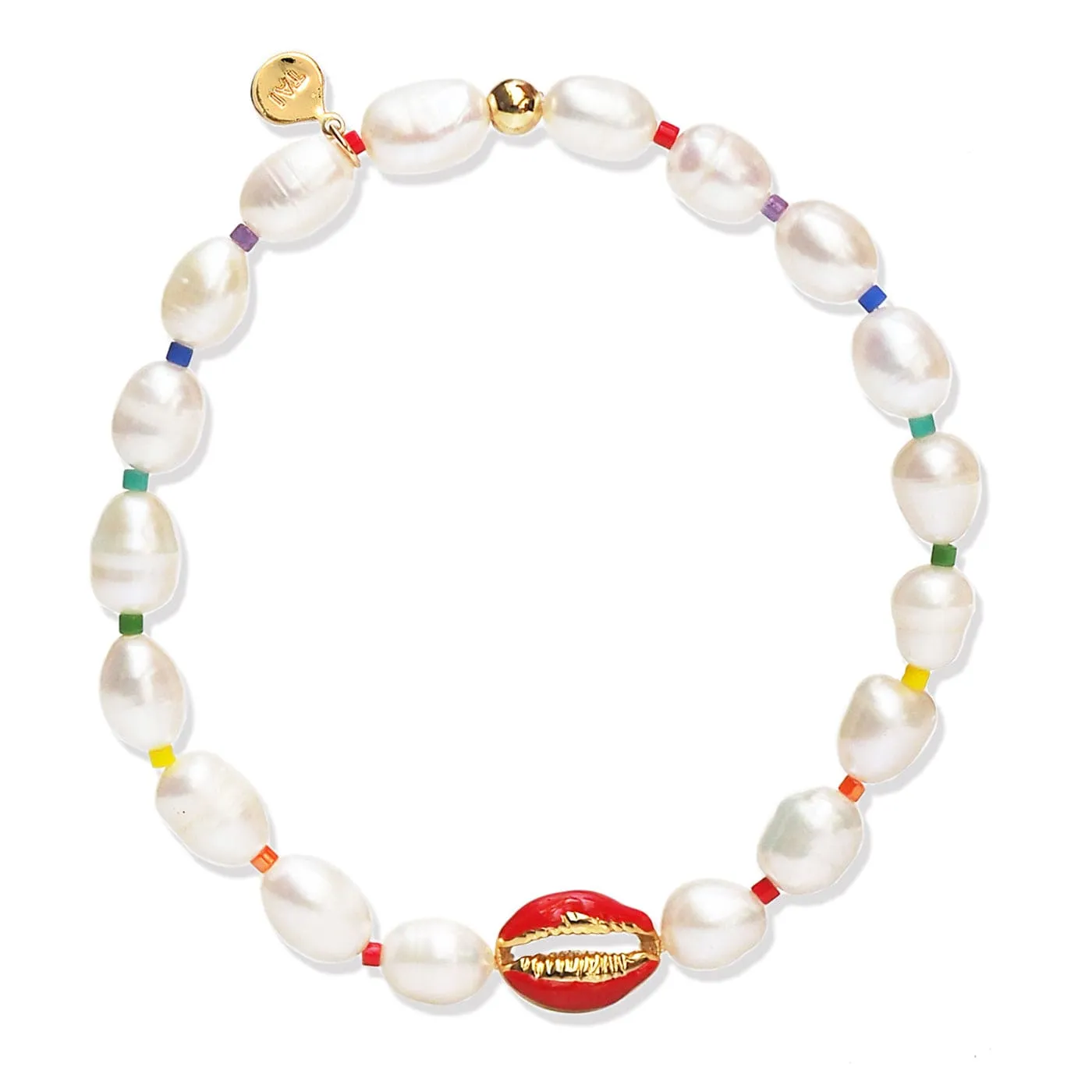 Pearl & Rainbow Shell Bracelet