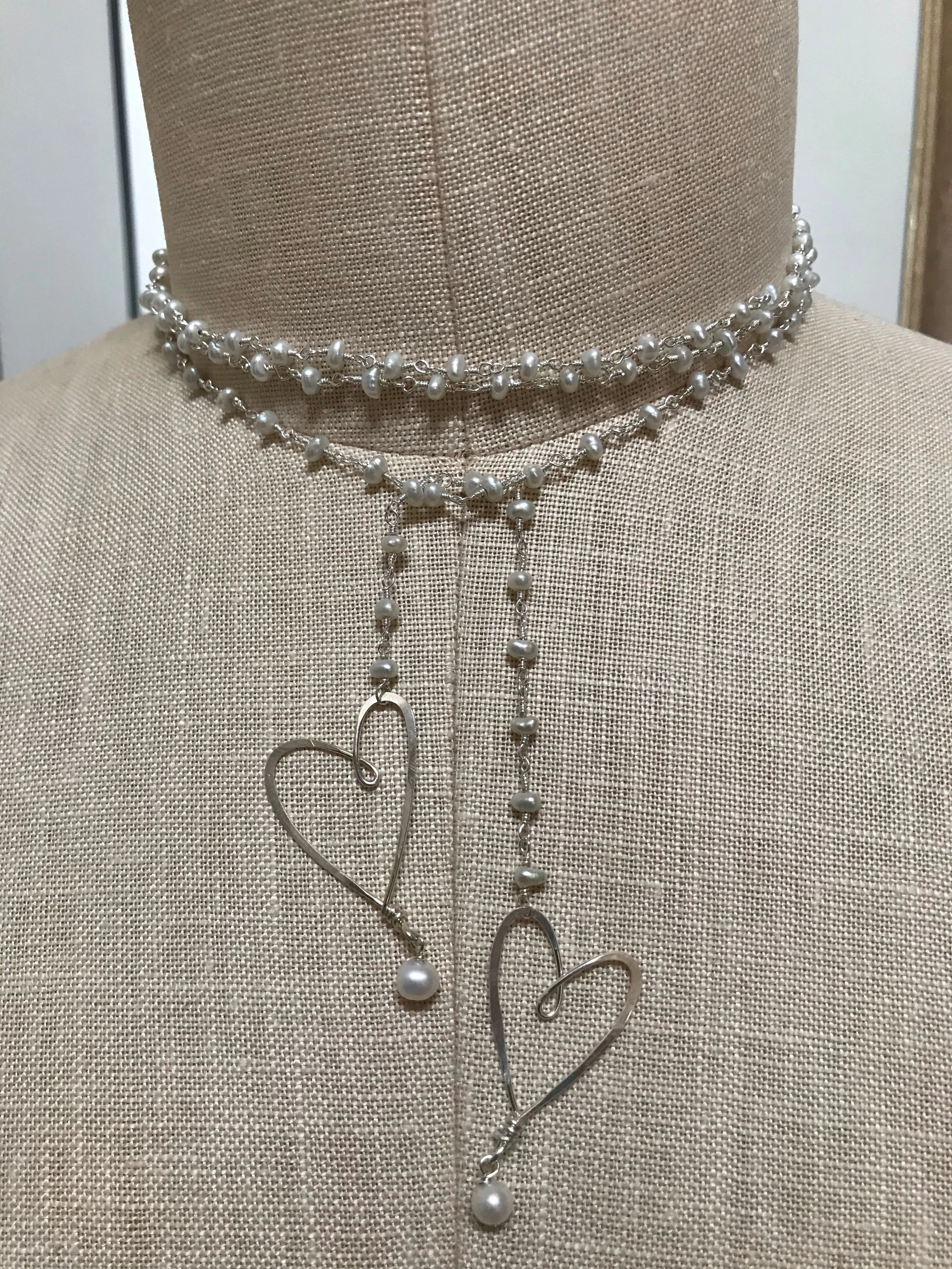 Pearl Heart Lariat