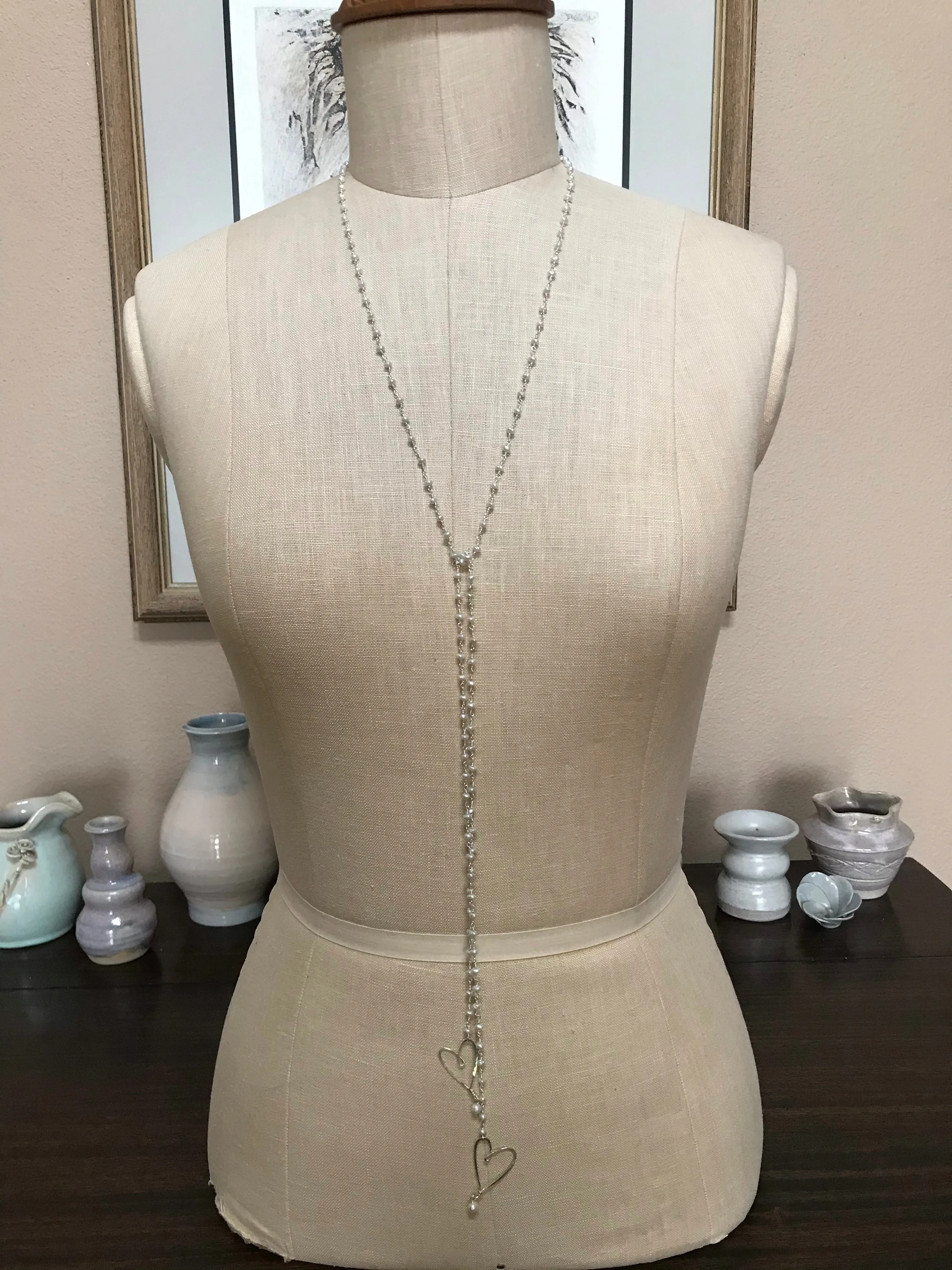 Pearl Heart Lariat