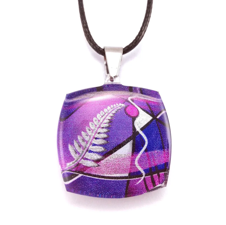 Purple Exotic Fern Pendant