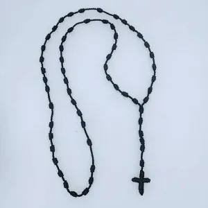 Rosary Cross Cord Necklace or Bracelet