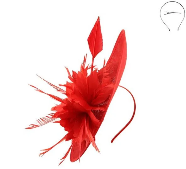 Samira | Flower & Feather Fascinator