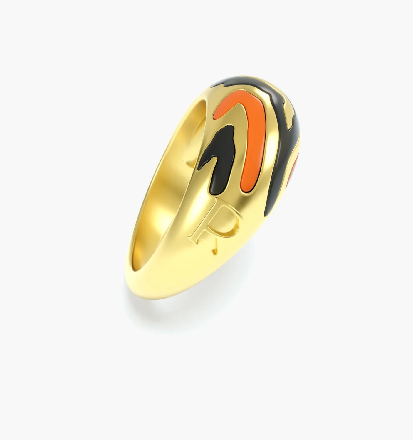 Savannah Dome Ring In Orange