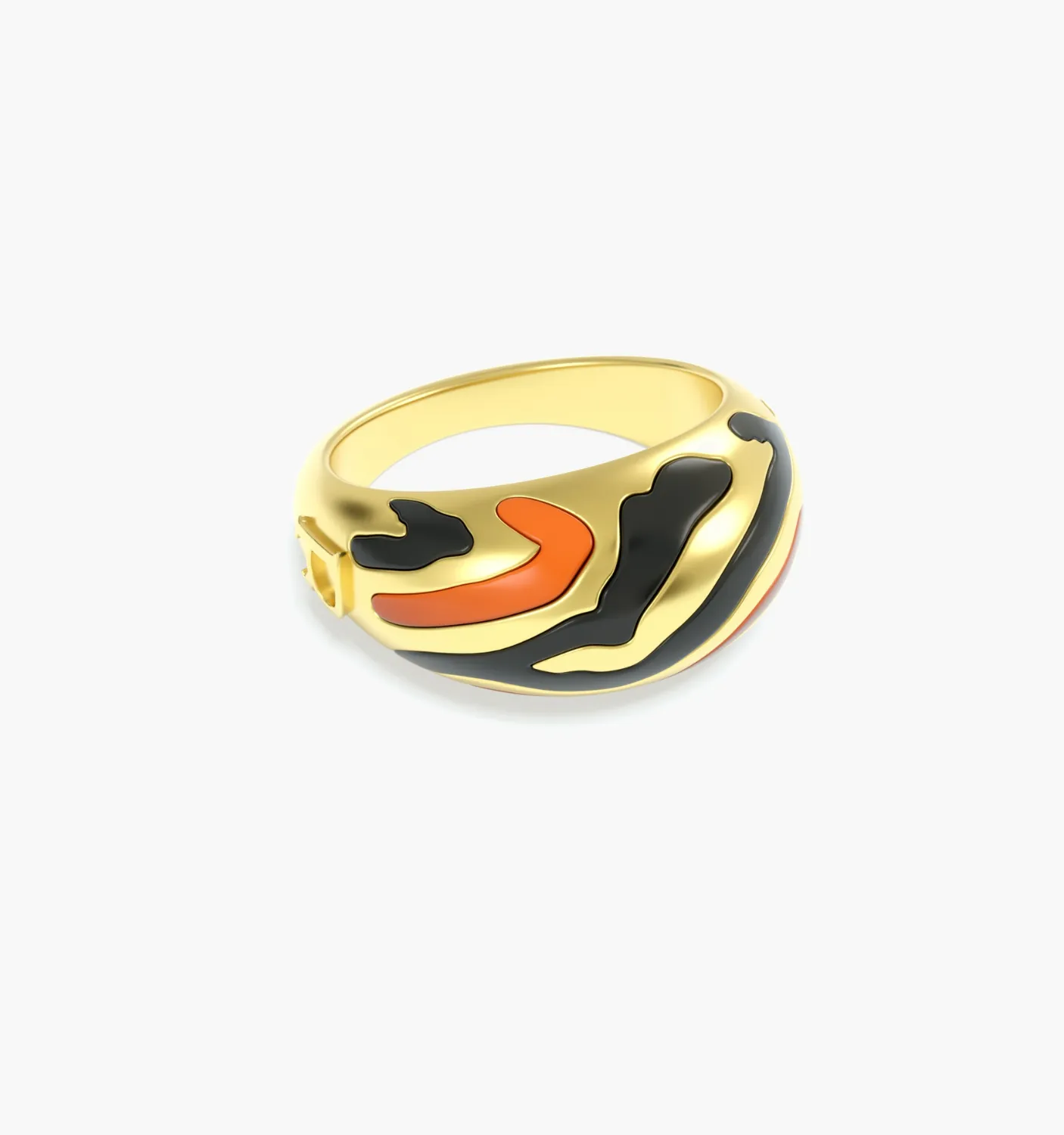 Savannah Dome Ring In Orange