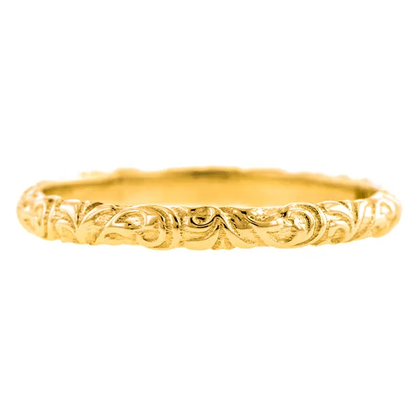 Scrolling Pattern Wedding Band Ring, Heirloom by Doyle & Doyle