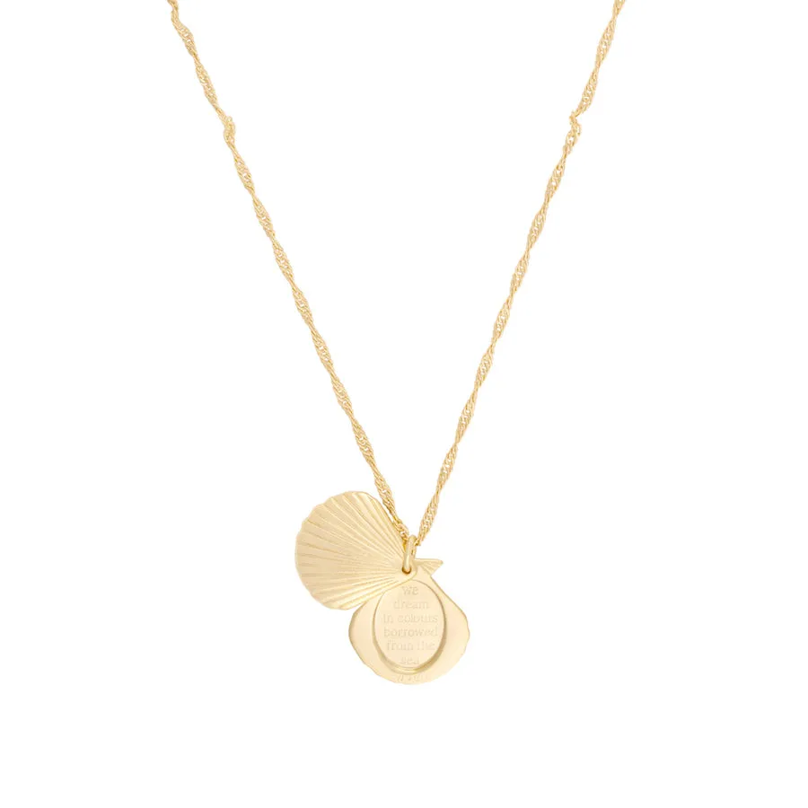 Seashell Gold Locket Necklace