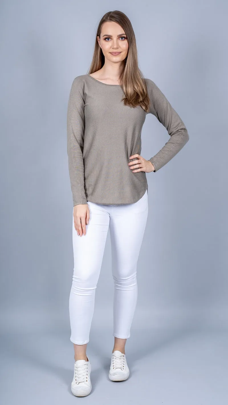 Short Knit Loop Top - Light Shades