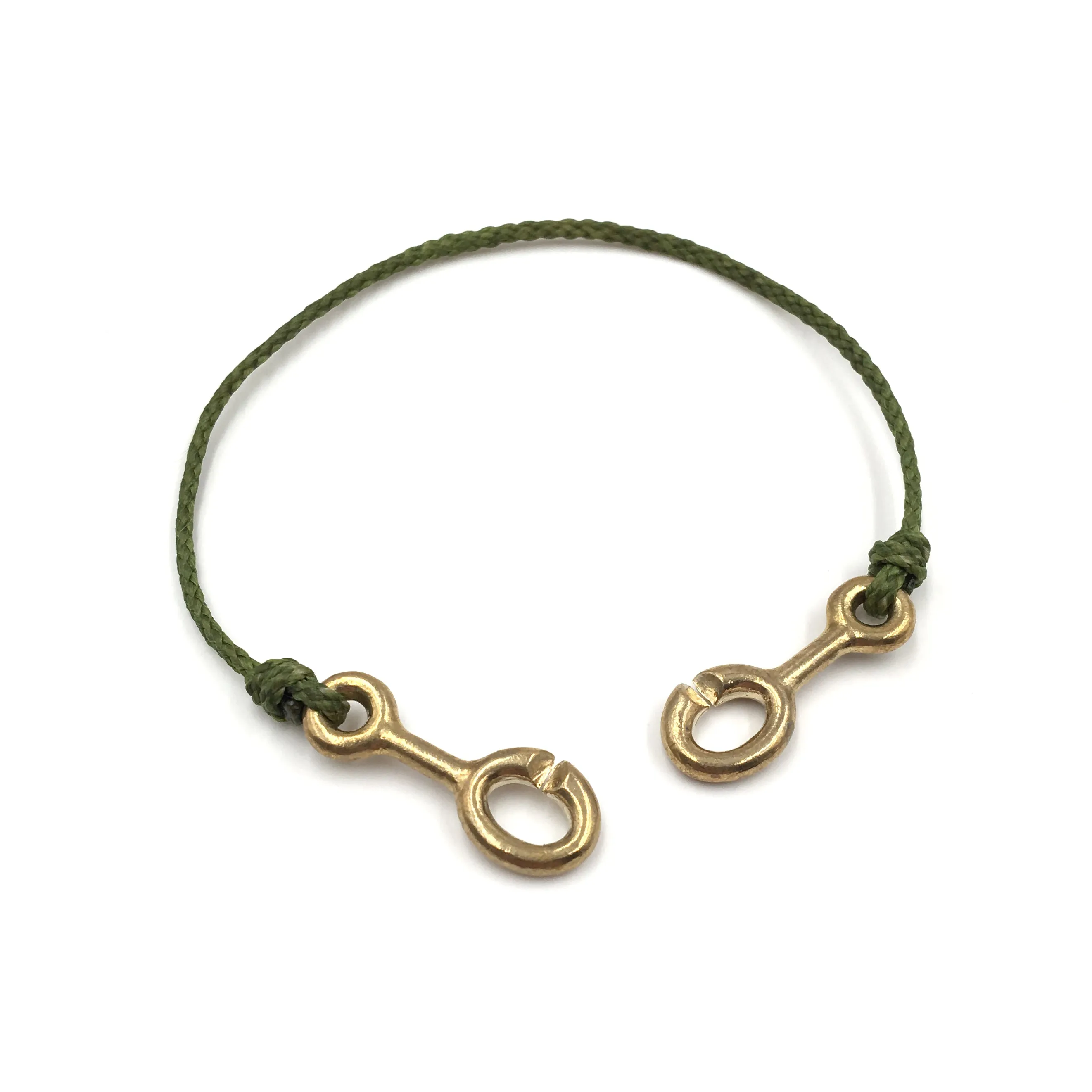 Sister Clasp Bracelet, Moss Cord