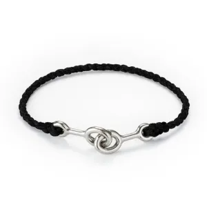 Sister Clasp Bracelet, Silver, Black