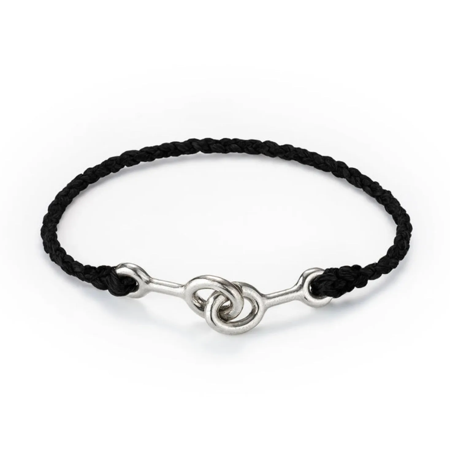 Sister Clasp Bracelet, Silver, Black