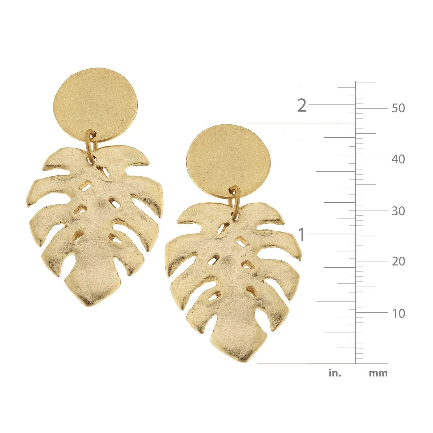 Susan Shaw Tropical Palm Leaf Earrings