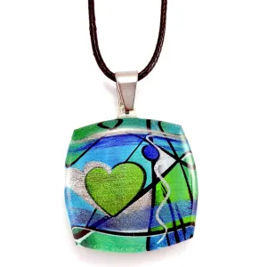 Turquoise Exotic Heart Pendant