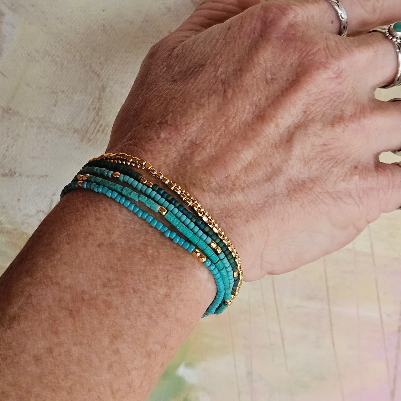 Turquoise | Gold Daydreaming Bracelet