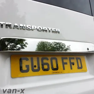 VW T5 Transporter Stainless Steel Number Plate Trim Barndoor