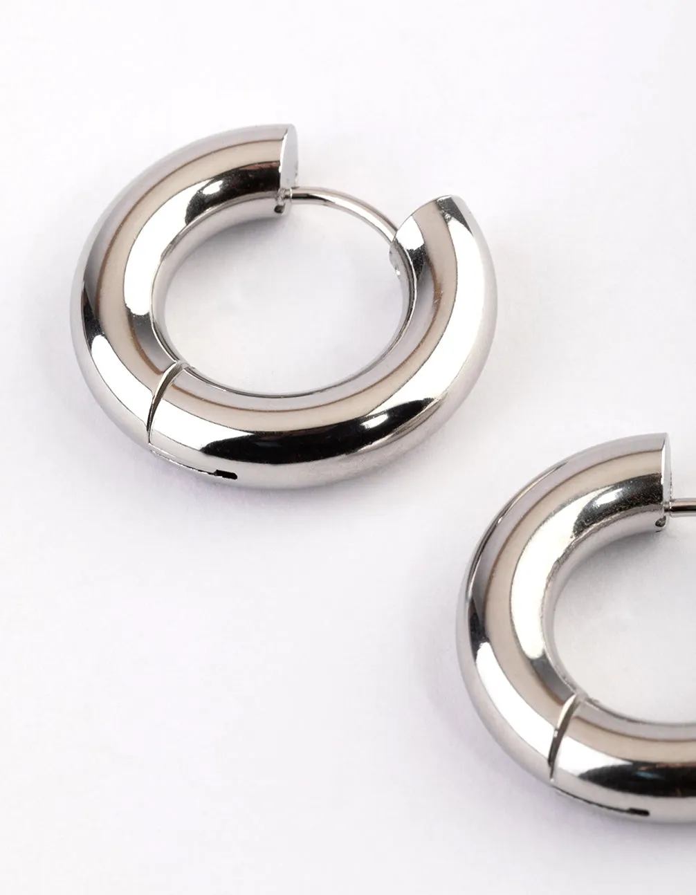 Waterproof Stainless Steel Thick Everyday Huggie Hoop Earrings