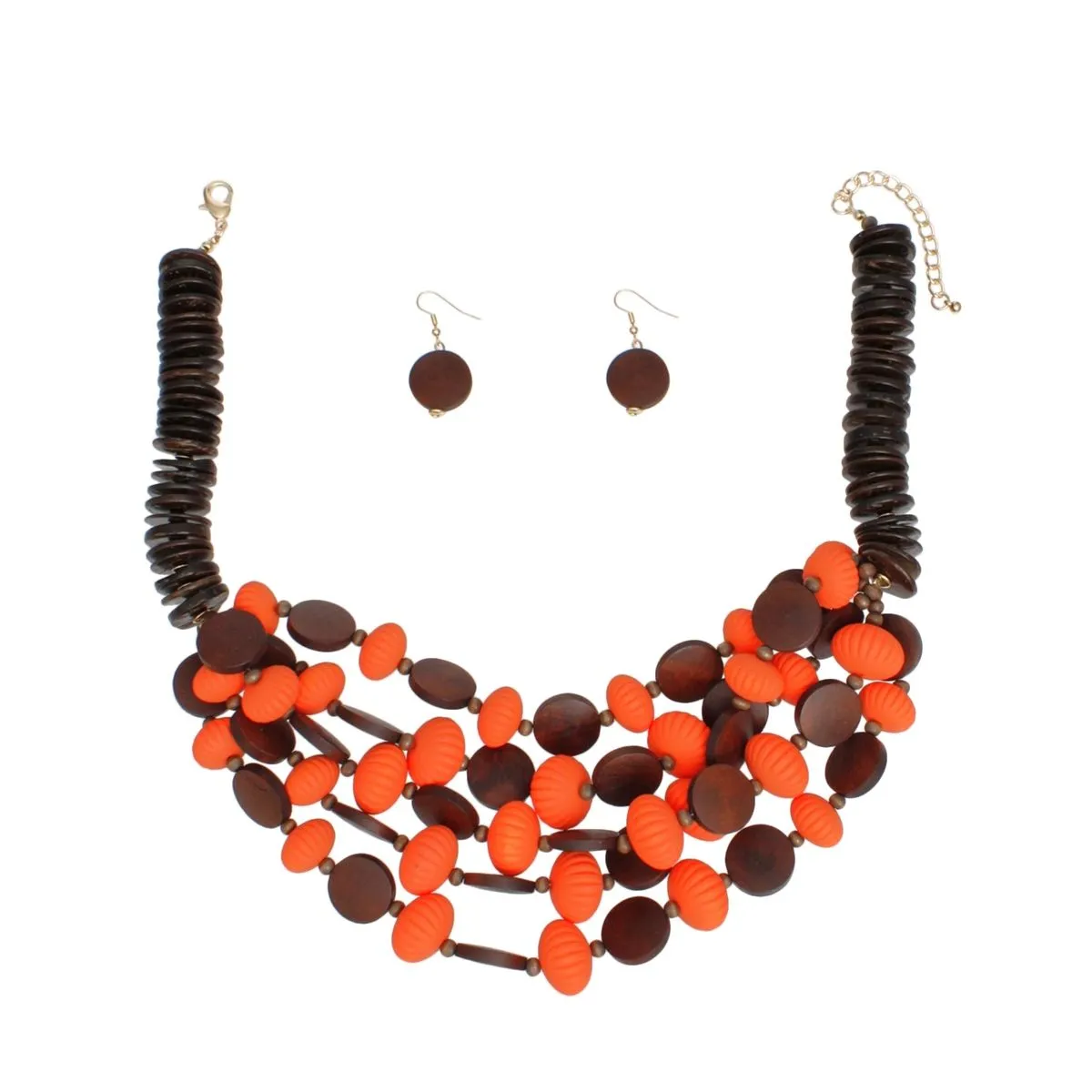 Women's Tribal Bead Necklace Set